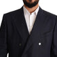 Dolce & Gabbana Elegant Dark Blue Double-Breasted Blazer