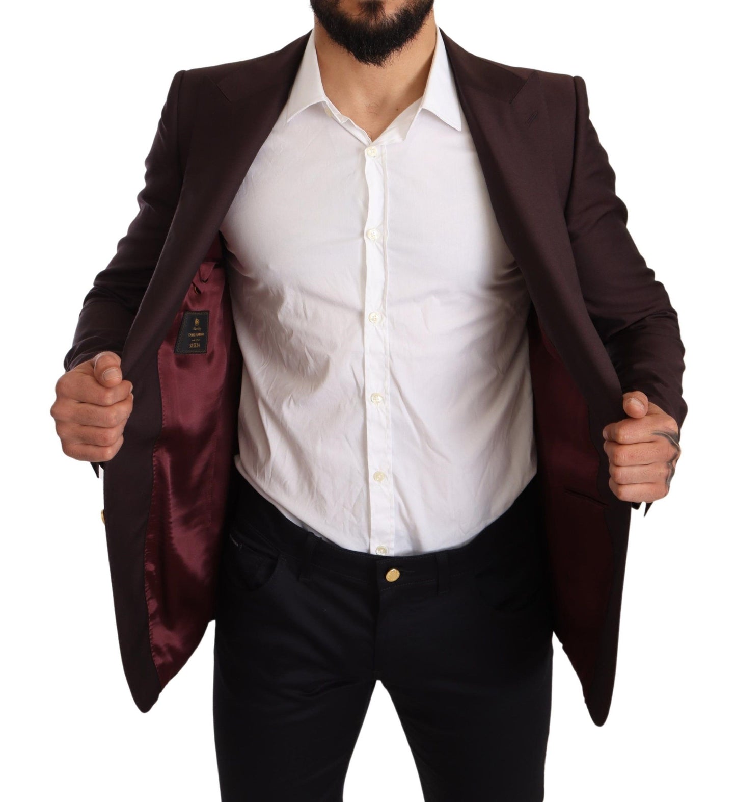 Dolce & Gabbana Elegant Purple Slim Fit Blazer