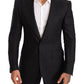 Dolce & Gabbana Elegant Slim Fit Black Linen Blazer