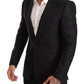 Dolce & Gabbana Elegant Slim Fit Black Linen Blazer