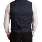 Dolce & Gabbana Elegant Dark Blue Wool Blend Martini Suit