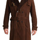 Dolce & Gabbana Classic Brown Leather Trench Coat