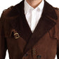 Dolce & Gabbana Classic Brown Leather Trench Coat