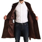 Dolce & Gabbana Classic Brown Leather Trench Coat