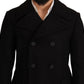 Dolce & Gabbana Elegant Black Double Breasted Trench Coat