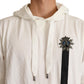 Dolce & Gabbana Exquisite Off-White Cotton Hooded Sweater