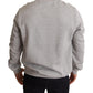 Dolce & Gabbana Regal Crown Cotton Sweater - Sophisticated Gray