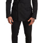 Dolce & Gabbana Elegant Black Floral Brocade Suit