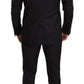 Dolce & Gabbana Elegant Martini Black Wool Suit