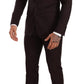 Dolce & Gabbana Elegant Bordeaux Striped Martini Suit