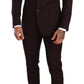 Dolce & Gabbana Elegant Bordeaux Striped Martini Suit