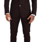 Dolce & Gabbana Elegant Bordeaux Striped Martini Suit