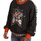 Dolce & Gabbana Exclusive Black Striped DG KING Sweater