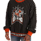 Dolce & Gabbana Exclusive Black Striped DG KING Sweater