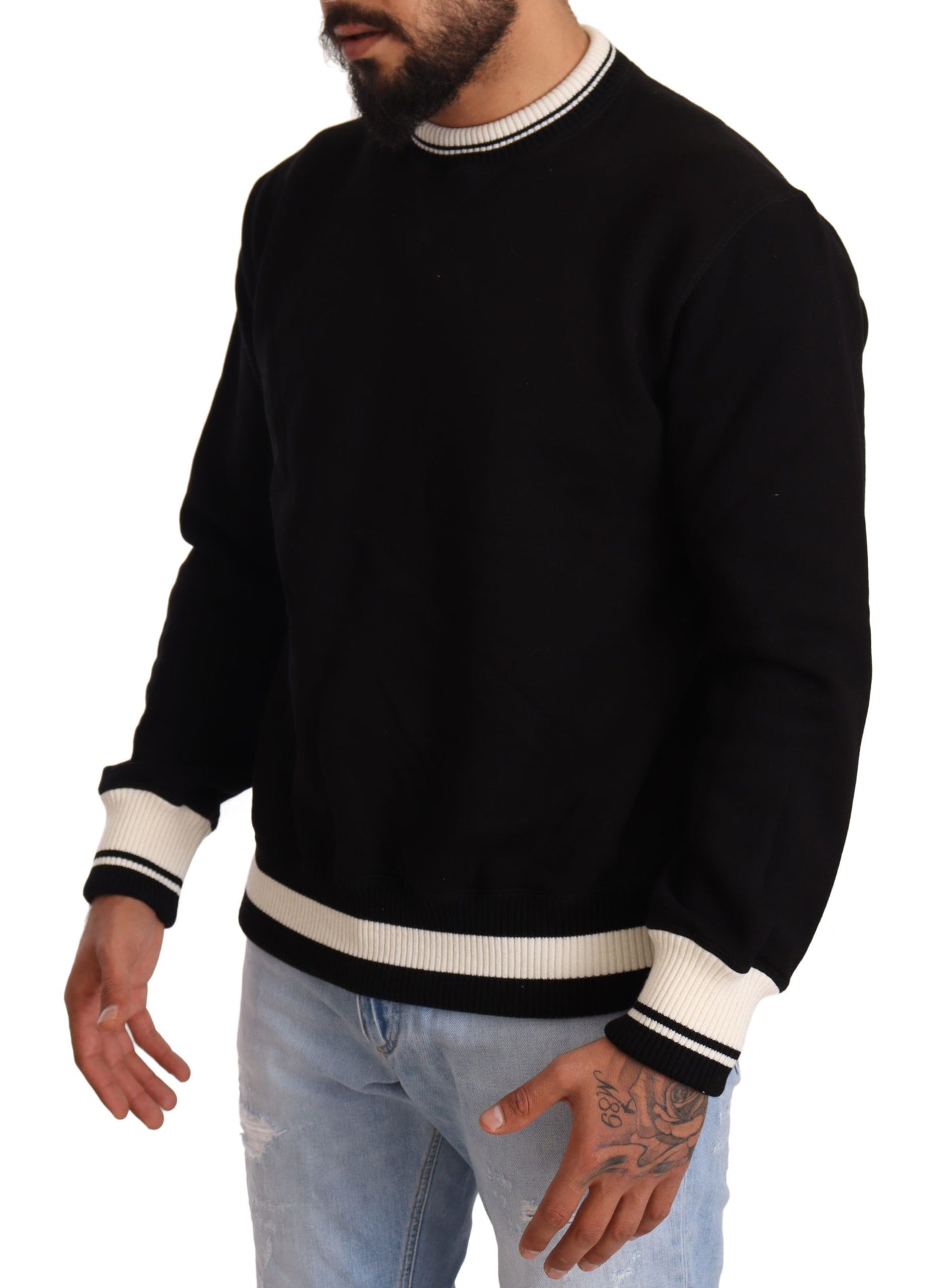 Dolce & Gabbana Elegant Monochrome Crew Neck Sweatshirt