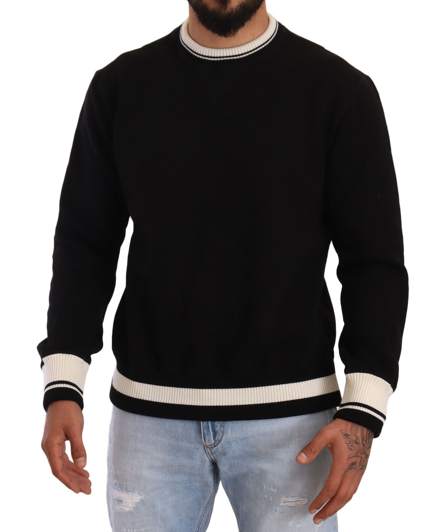 Dolce & Gabbana Elegant Monochrome Crew Neck Sweatshirt