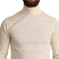 Dolce & Gabbana Cream Cashmere Turtleneck Sweater