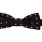 Dolce & Gabbana Elegant Black Polka Dot Silk Bow Tie