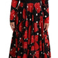 Dolce & Gabbana Elegant Sicily Print Flared Midi Dress