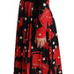 Dolce & Gabbana Elegant Sicily Print Flared Midi Dress