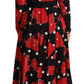 Dolce & Gabbana Elegant Sicily Print Flared Midi Dress