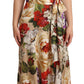 Dolce & Gabbana Elegant Floral One-Shoulder Silk Dress