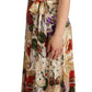 Dolce & Gabbana Elegant Floral One-Shoulder Silk Dress