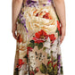 Dolce & Gabbana Elegant Floral One-Shoulder Silk Dress