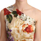 Dolce & Gabbana Elegant Floral One-Shoulder Silk Dress