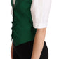 Dolce & Gabbana Elegant Green Silk Blend Waistcoat