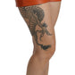 Dolce & Gabbana Chic Orange Leather High Waist Hot Pants