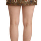 Dolce & Gabbana Gold Embellished High Waist Mini Skirt