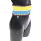 Dolce & Gabbana Yellow Striped Wide Waist Raffia Belt