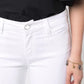 Love Moschino Chic White Cotton Blend Denim