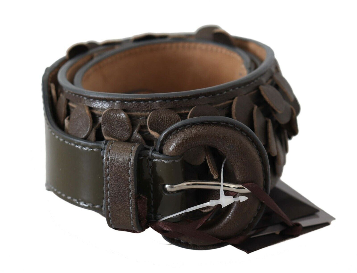 Ermanno Scervino Chic Brown Fringed Leather Fashion Belt