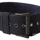 Ermanno Scervino Elegant Navy Blue Leather Waist Belt