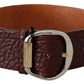 GF Ferre Elegant Brown Leather Fashion Belt