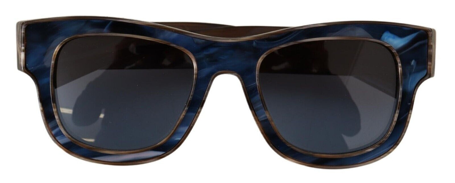 Dolce & Gabbana Elegant Brown & Blue Gradient Sunglasses