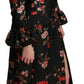 Dolce & Gabbana Elegant Floral Embroidered Trench Coat