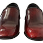 Dolce & Gabbana Elegant Bordeaux Leather Loafers