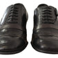 Dolce & Gabbana Elegant Brown Lizard Leather Oxford Shoes