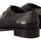 Dolce & Gabbana Elegant Black Lizard Skin Derby Shoes