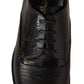 Dolce & Gabbana Elegant Black Lizard Skin Derby Shoes