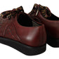 Dolce & Gabbana Elegant Bordeaux Derby Leather Shoes