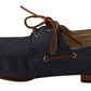 Dolce & Gabbana Elegant Blue & Brown Leather Boat Shoes