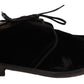 Dolce & Gabbana Elegant Black Velvet Derby Shoes