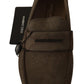 Dolce & Gabbana Elegant Brown Leather Loafers