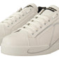 Dolce & Gabbana Elegant White Leather Casual Sneakers