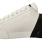 Dolce & Gabbana Elegant White Leather Casual Sneakers