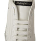 Dolce & Gabbana Elegant White Leather Casual Sneakers